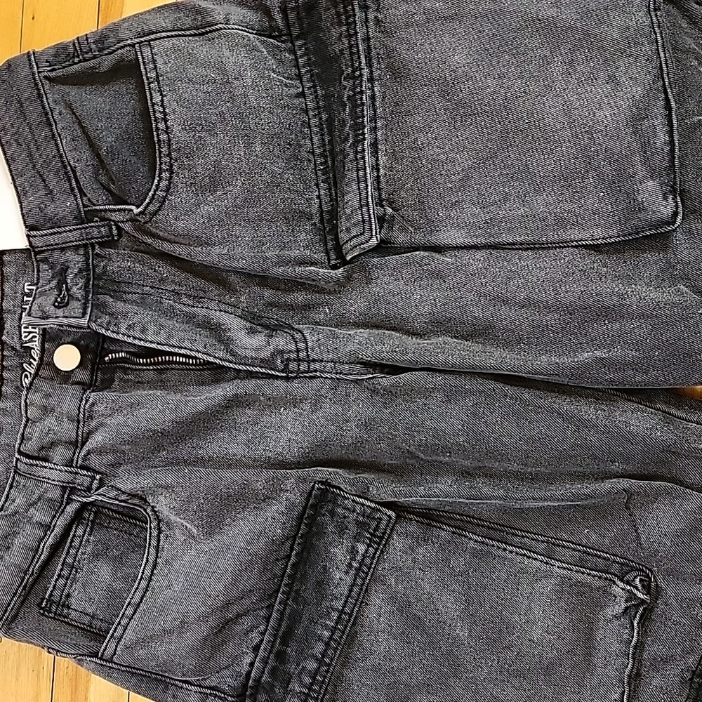 Womens small cargo pants by blue asphalt grey/black
